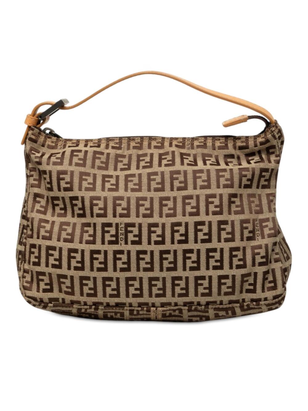 Fendi Zucchino Canvas Handbag Pre-Loved #344711F57B